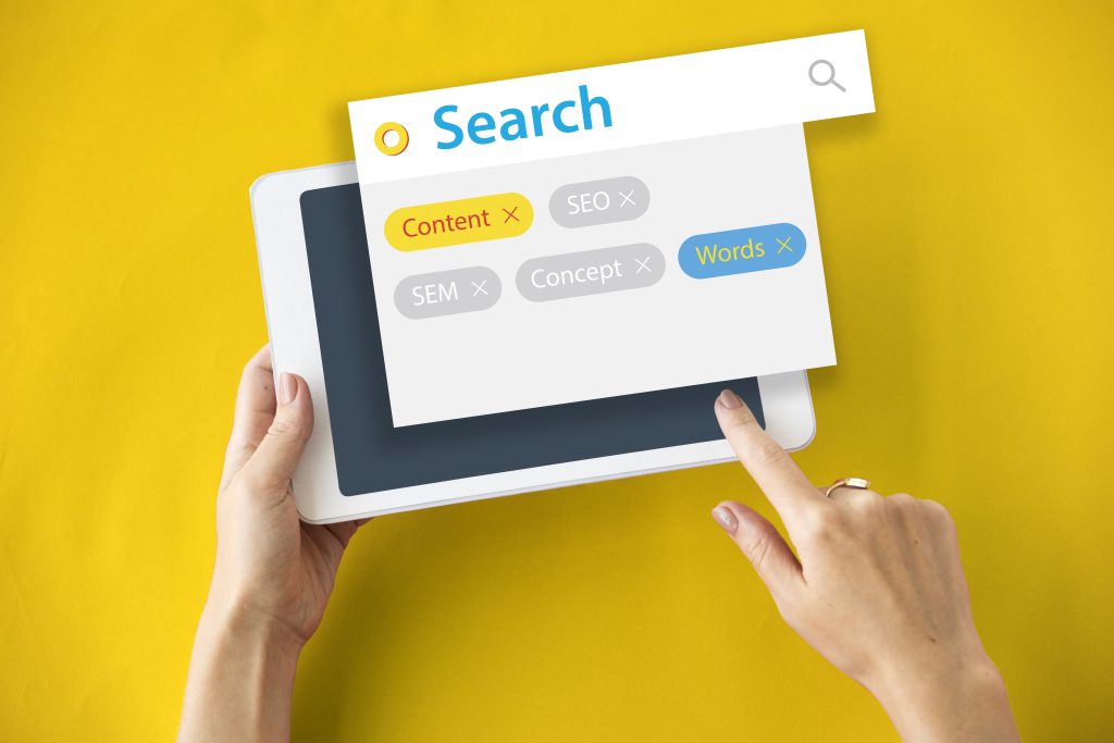 Keyword and website tags representing ecommerce mistakes to avoid